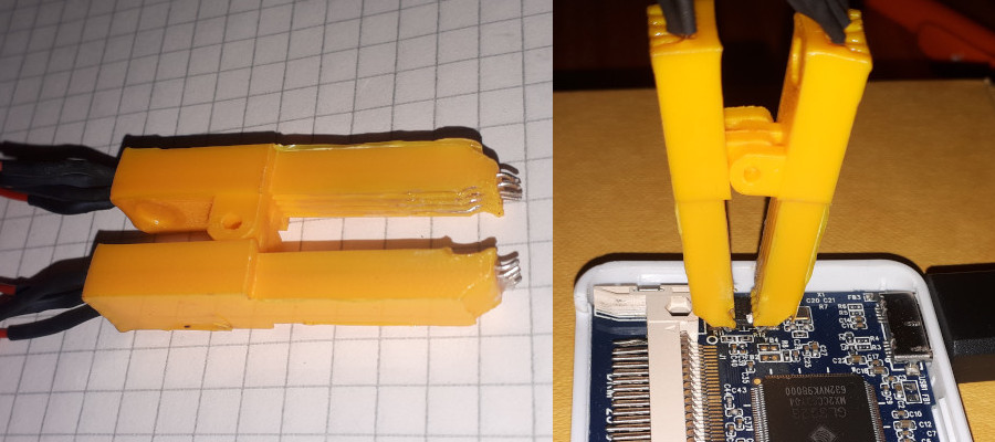 3D printed test clip